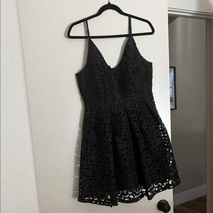 Lucy Paris Black Cutout Mini Dress